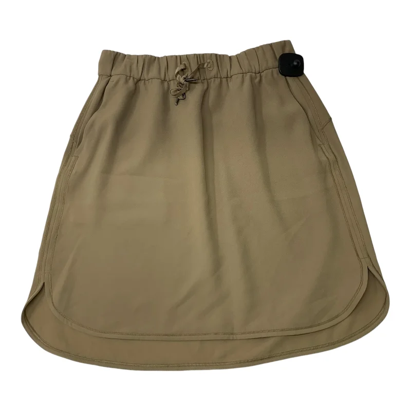 Trendy Looks Athletic Skirt By Lululemon In Tan, Size: M