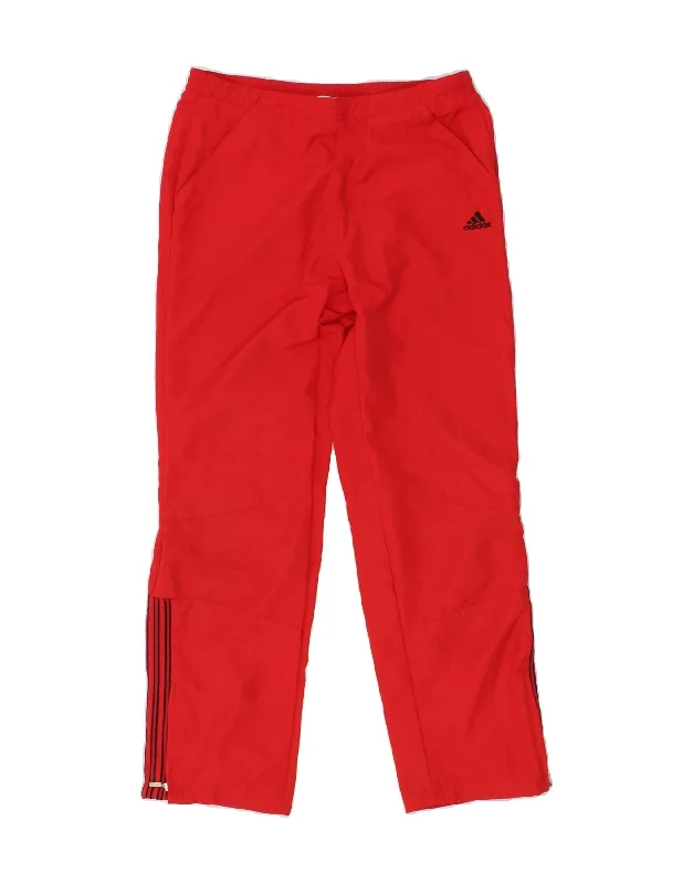Weekend Style ADIDAS Womens Tracksuit Trousers UK 10 Small Red Polyester