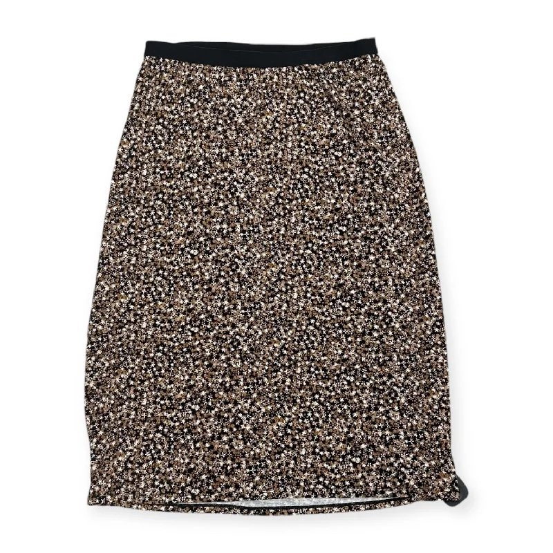 Minimal Comfort Skirt Mini & Short By J. Jill In Brown & Cream, Size: S