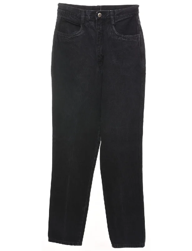 Comfy Chic Black High Waist Tapered Jeans - W26 L31