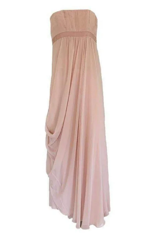 Sports Style Cascade Bare Pink Strapless Gown