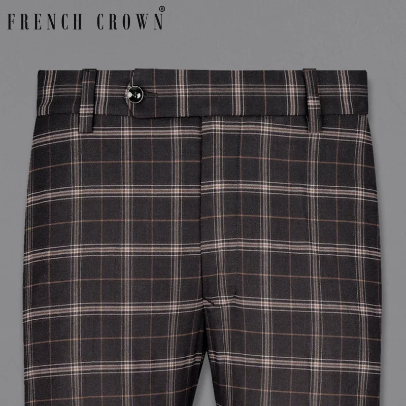 Breathable Style Mind Shaft Black Plaid Woolrich Pant