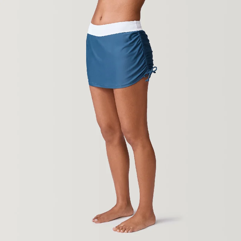 Effortless Dressing Women's Side Shirred Swim Skirt