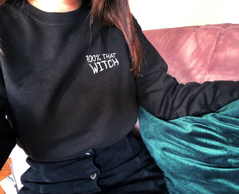Exquisite Tailoring 100% That Witch - Chest Design - Unisex Fit Sweater