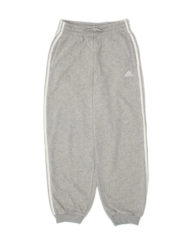 Warm Wear ADIDAS Womens Tracksuit Trousers Joggers UK 12/14 Medium Grey