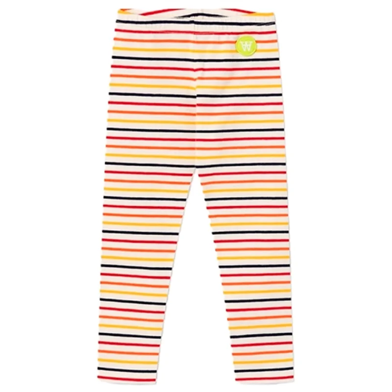 Cozy Chic Wood Wood Off White Stripes Ira Leggings