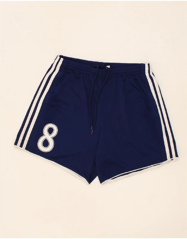 Casual Wear ADIDAS Womens Graphic Sport Shorts UK 8/10 Small Navy Blue