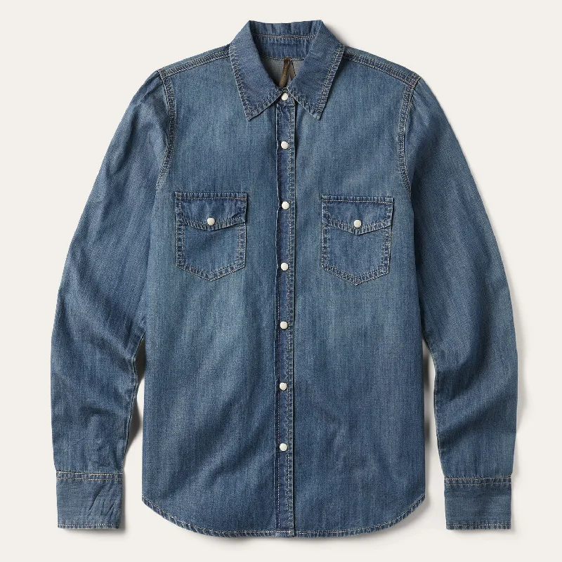Elegant Comfort Boyfriend Fit Denim Shirt