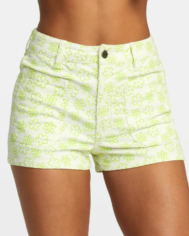 Soft Fabrics Belle Corduroy Shorts - Neon Green