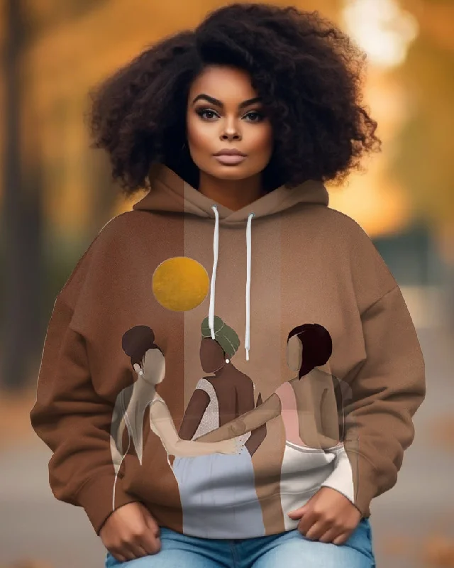 Smart Casuals Women Embrace Team Building Long-sleeved Hoodie