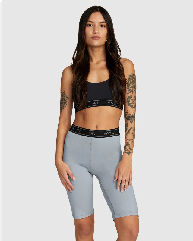 Cozy Shirts Base 10.5" Biker Shorts - Grey Heather