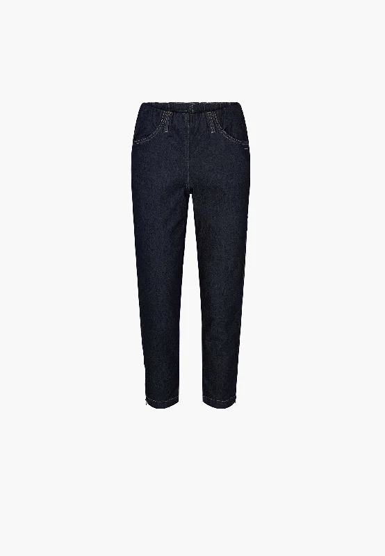 Comfortable Tops Patricia Regular Crop - Dark Blue Denim