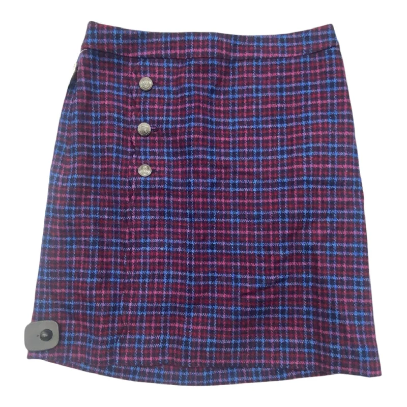 Exclusive Customization Skirt Midi By Talbots In Plaid Pattern, Size: 4p