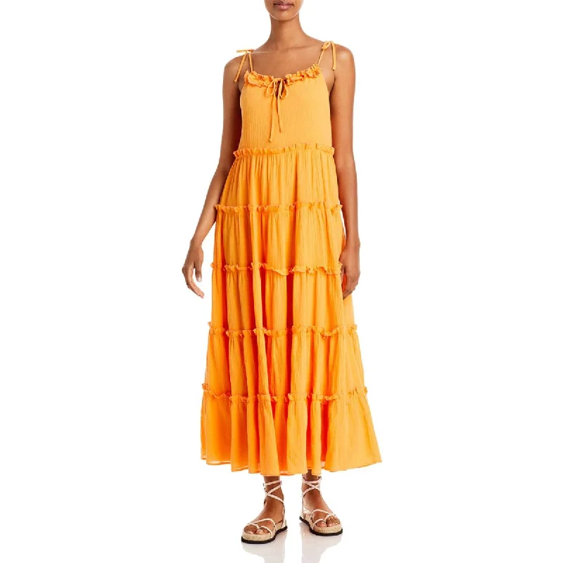 Cozy Outerwear Charlie Holiday Womens Ruffled Long Maxi Dress