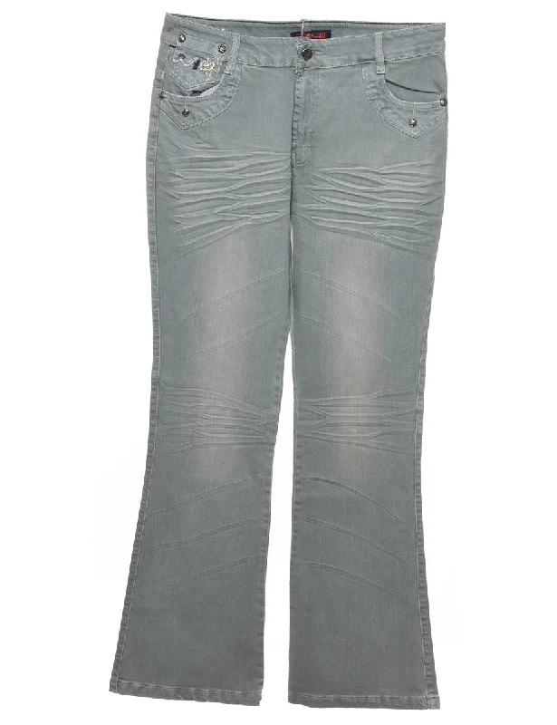 Relaxed Dresses Grey Flared Jeans - W33 L32