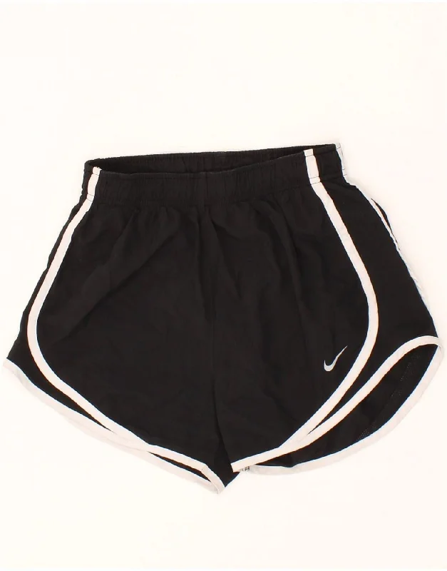 Effortless Dressing NIKE Womens Dri Fit Sport Shorts UK 6 XS Black Polyester