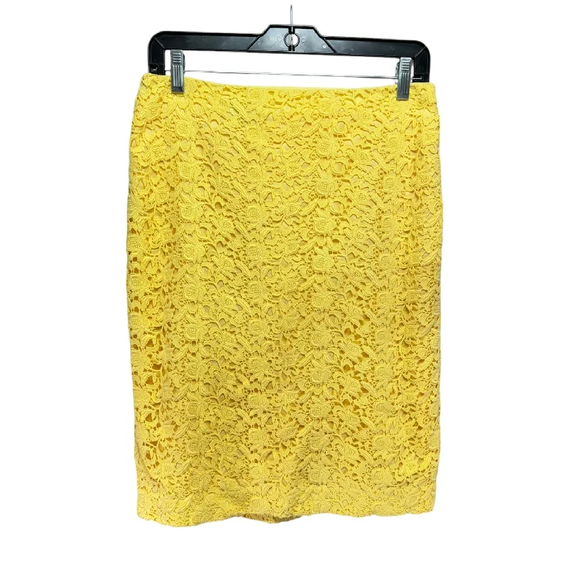 Daily Comfort Skirt Midi By Talbots In Yellow, Size: 4