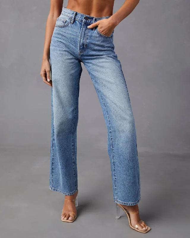 Cozy Outfit Brandis High Rise Straight Leg Jeans