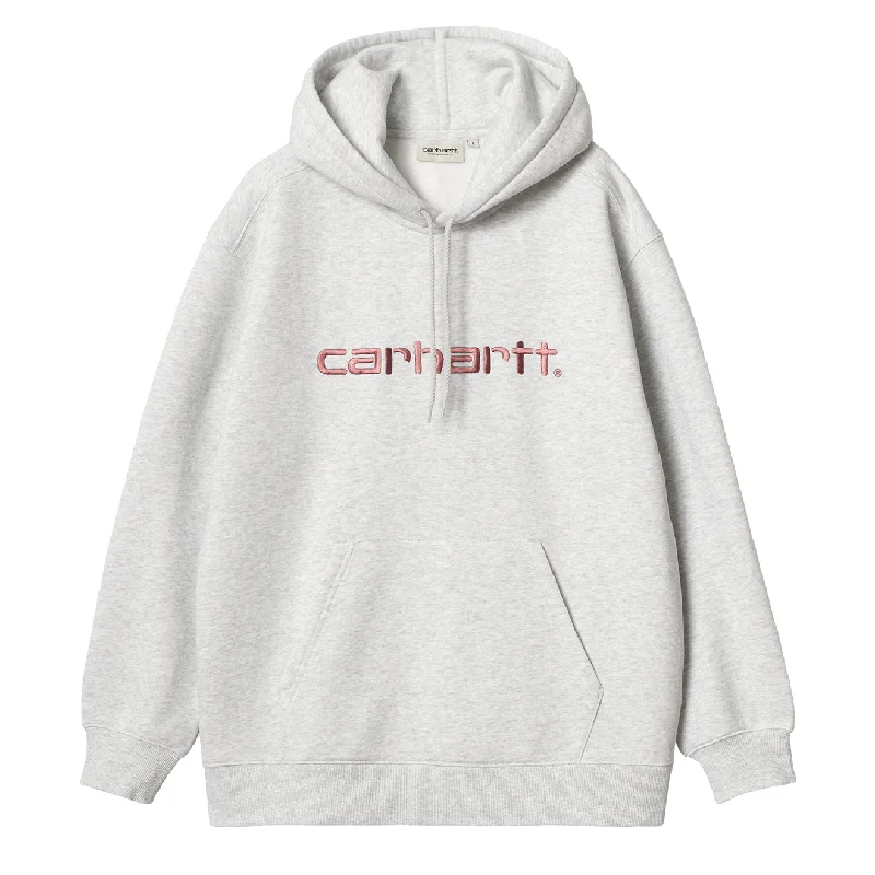 Fresh Comfort Carhartt WIP Womens Hooded Sweat Ash Heather / Dusty Rose