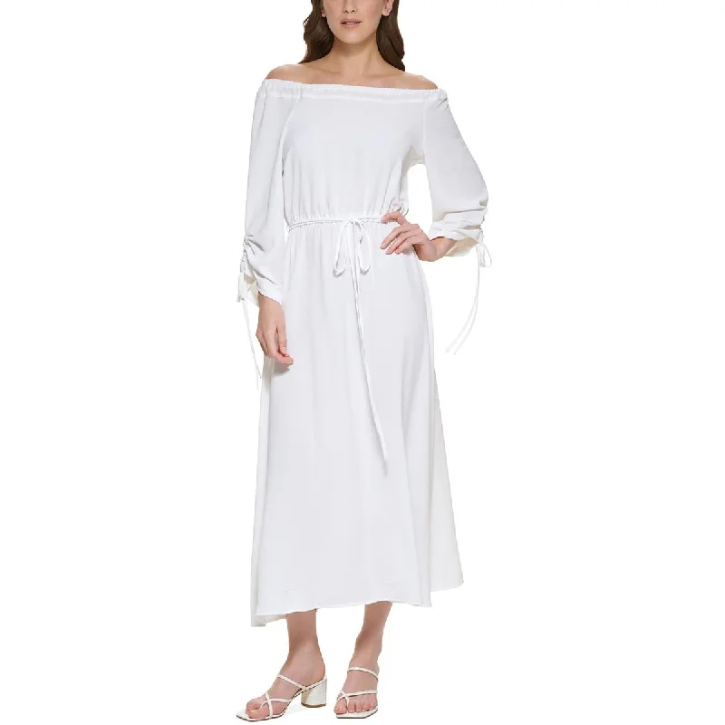 Stylish Comfort Calvin Klein Womens Blouson Long Maxi Dress