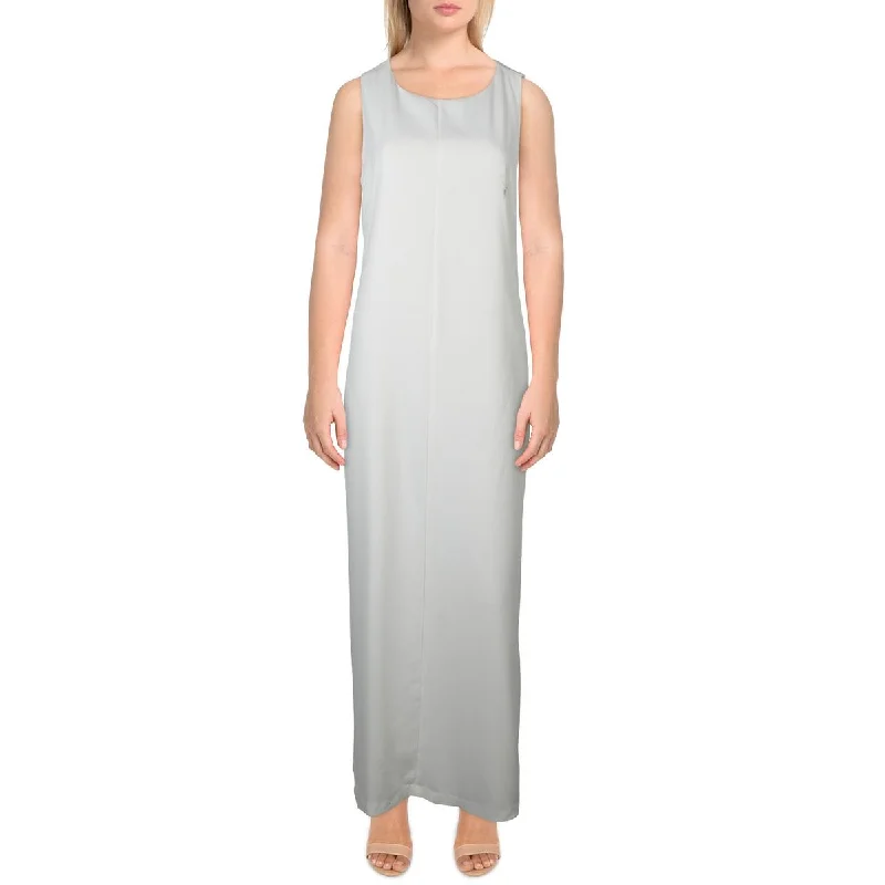 Soft Fabrics CeCe Womens Bow Jewel Neck Maxi Dress