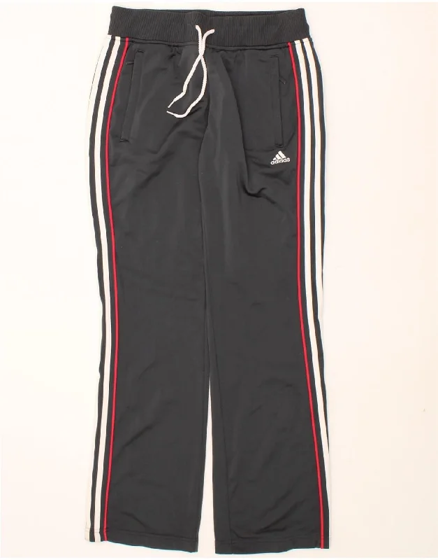Trendy Wear ADIDAS Womens Tracksuit Trousers UK 14 Medium Grey Polyester