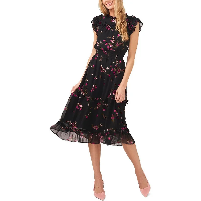 Cozy Outfit CeCe Womens Fallen Leaves Floral Long Maxi Dress