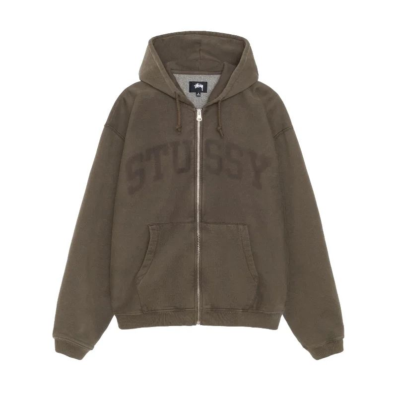 Cozy Outerwear Zip Hoodie Faded Graphic