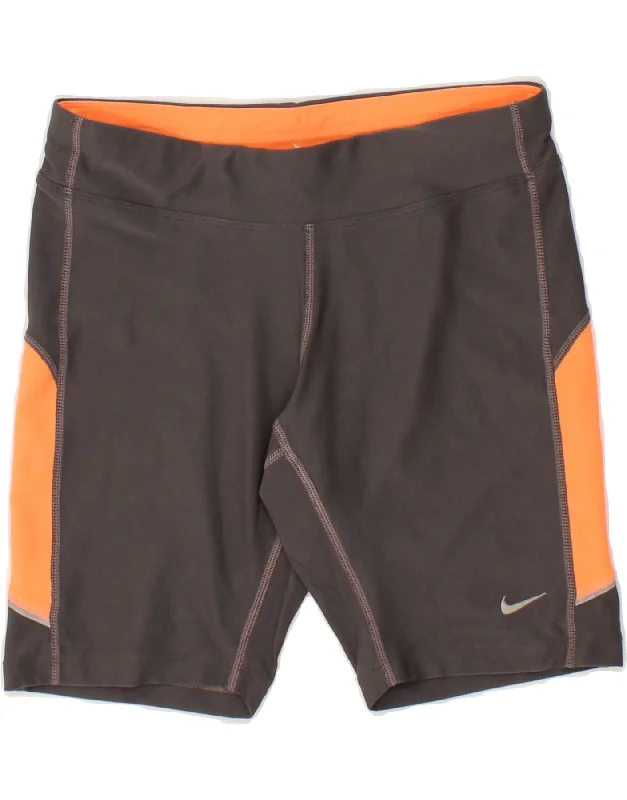 Breathable Style NIKE Womens Dri Fit Sport Shorts UK 10 Small Grey Colourblock Polyester Breathable Style NIKE Womens Dri Fit Sport Shorts UK 10 Small Grey Colourblock Polyester