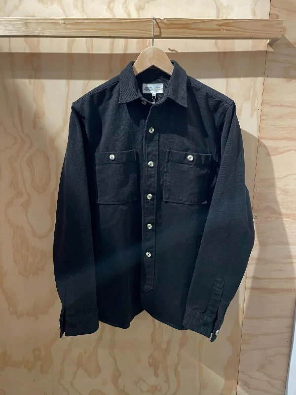 Smart Comfort Cuisse de Grenouille Noir Twill Paris Over Shirt - Wittmore Exclusive