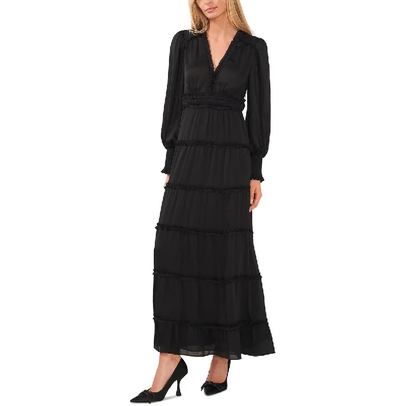 Stylish Ease CeCe Womens Ruffled Long Maxi Dress