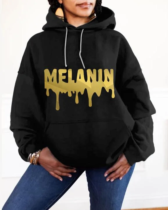 All-Day Comfort Gold Melanin Women Long-sleeved Hoodie
