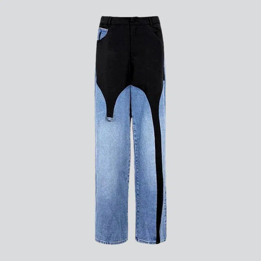 Layered Comfort Wide-leg women's fashion jeans