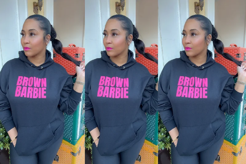 Comfortable Fashion BROWN BARBIE HOODIE