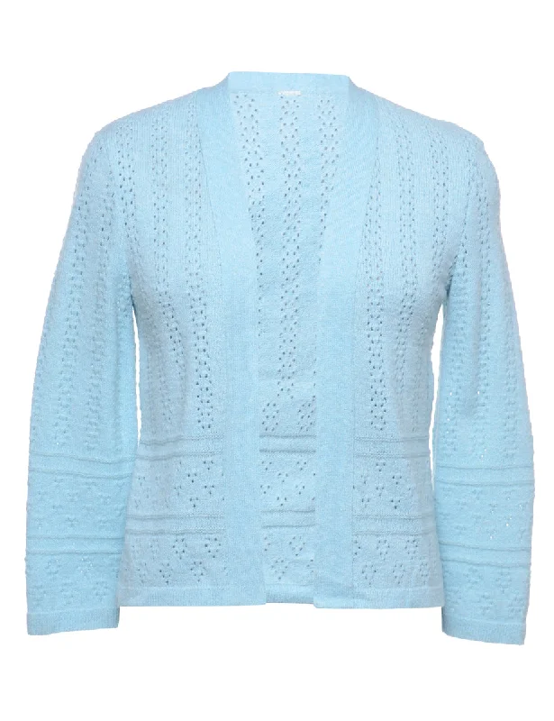 Cozy Fit Wear 1980s Light Blue Summer Knit - M