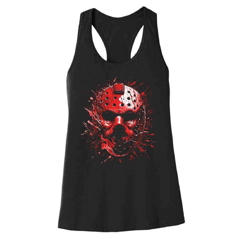 Urban Comfort Splatter Mask Red - Women's Racerback Tank