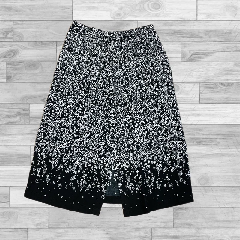 Soft Wear Skirt Maxi By Cj Banks In Black & White, Size: 1x