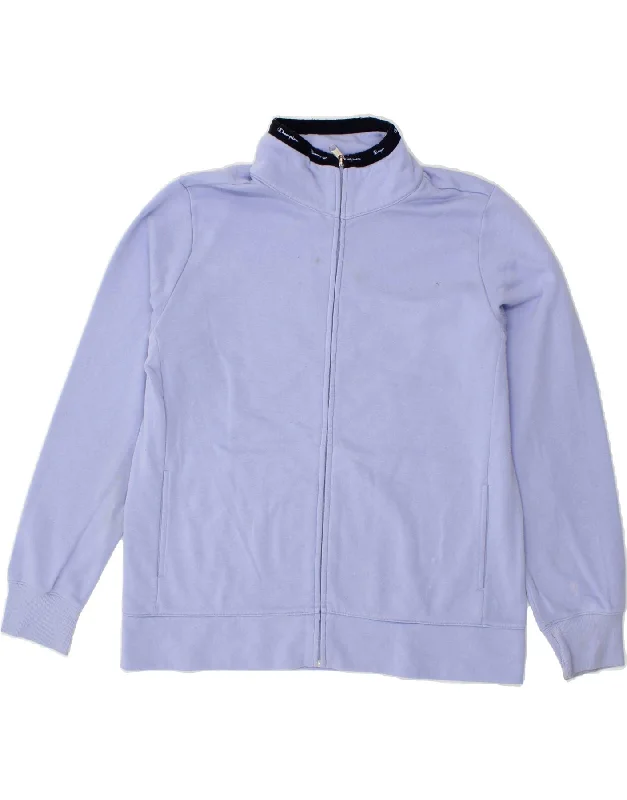 Design Must-have CHAMPION Womens Tracksuit Top Jacket UK 20 2XL Blue Cotton