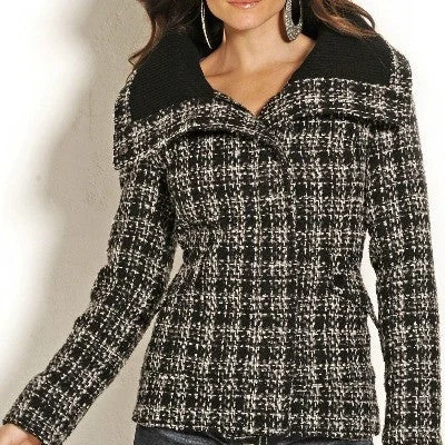 Chic Outfits Panhandle Women's Black/Grey Wool Jacket