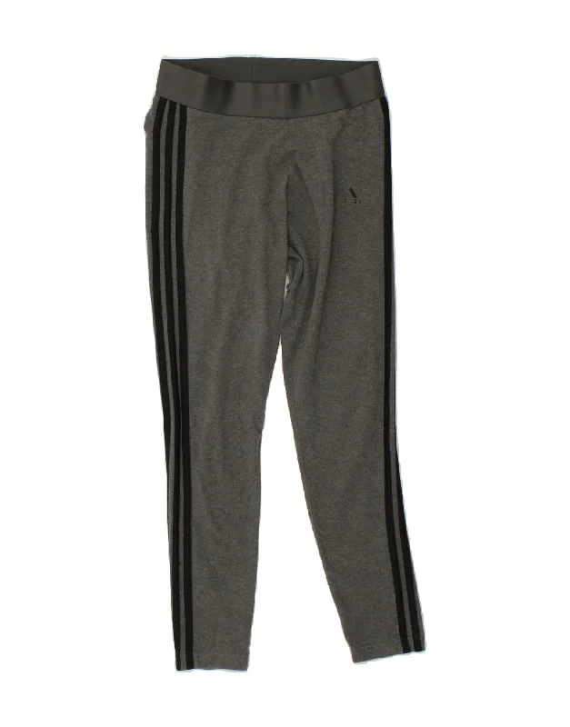 Versatile Comfort ADIDAS Womens Leggings UK 12/14 Medium Grey