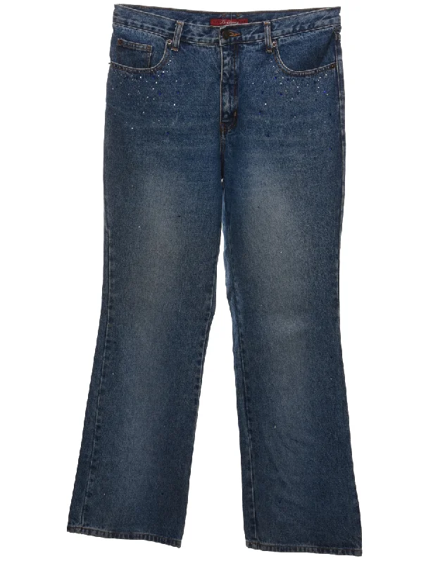 Breezy Style Bill Blass Flared Jeans - W35 L32