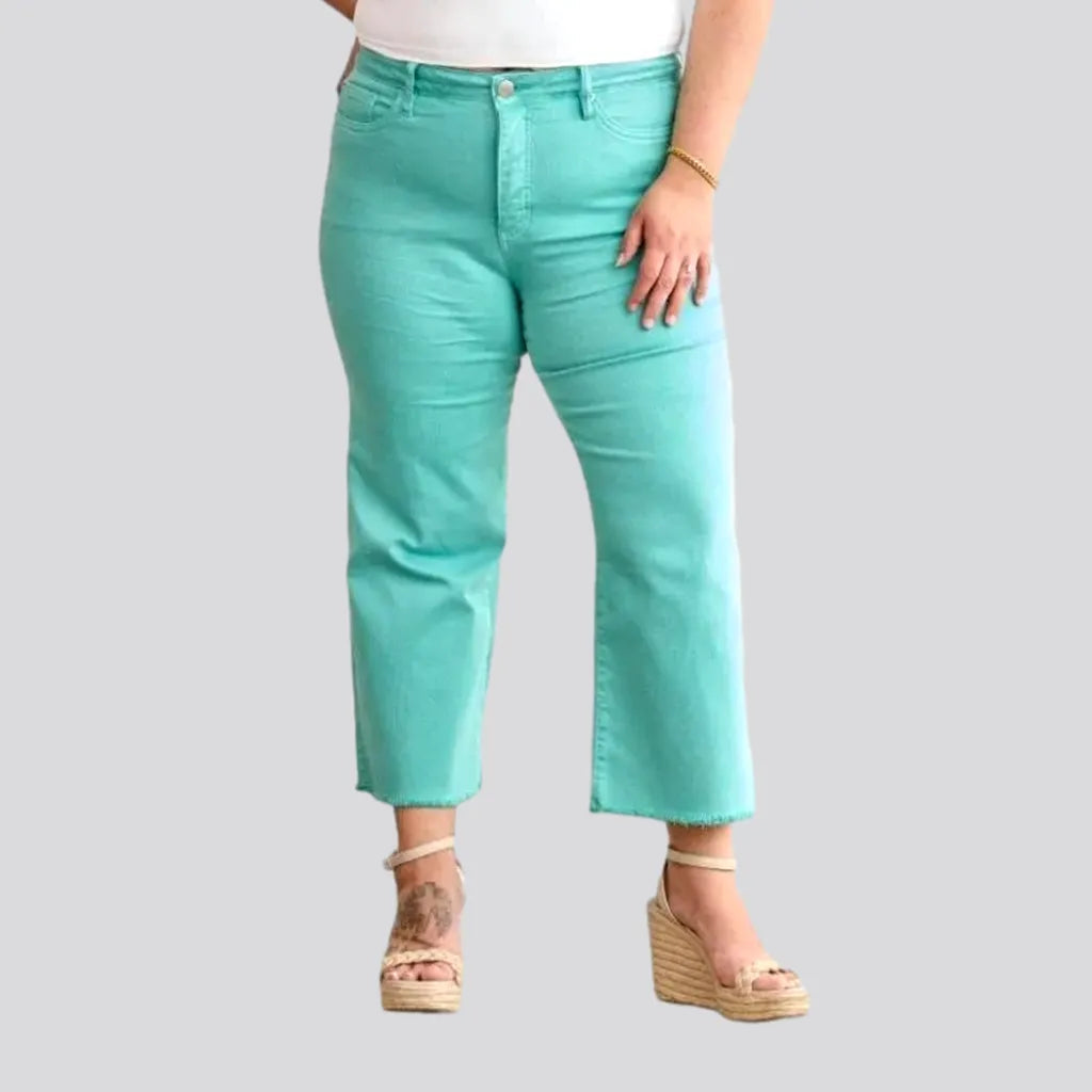 Breezy Style Plus-size women's straight jeans