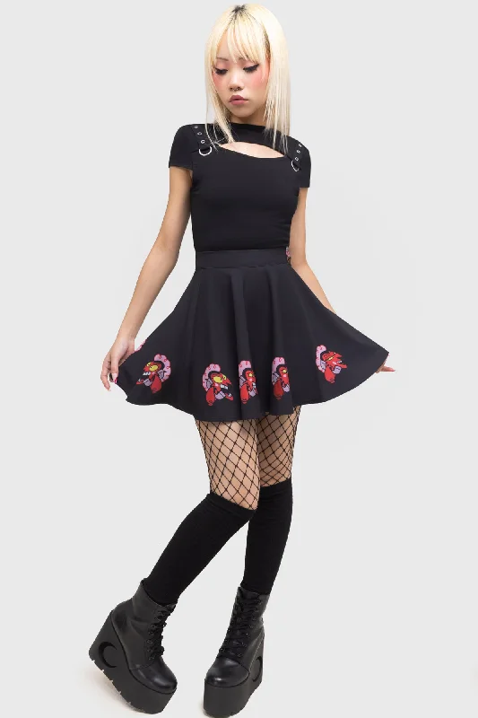 Cozy Dress Oh So Evil Skater Skirt