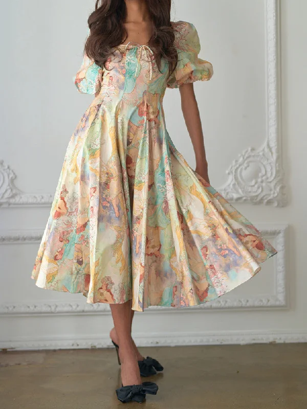 Soft Clothing Lydia Summer Print Slim Waist Dress