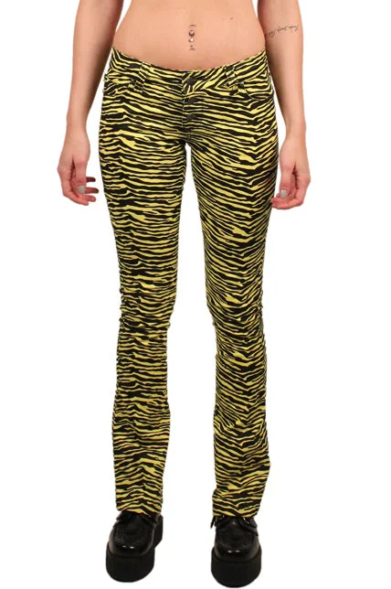 Cozy Shirts Bootcut Jeans Tiger Print