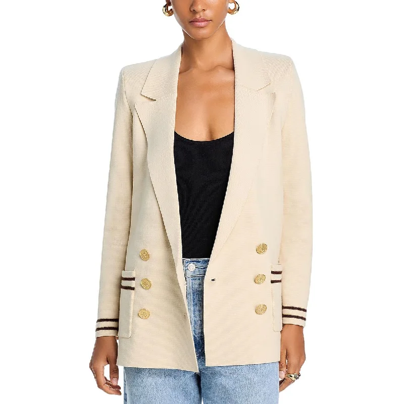 Versatile Wear L'Agence Womens Knit  Double-Breasted Blazer