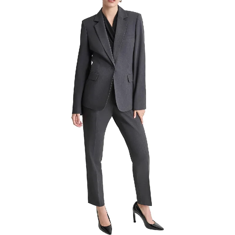 Simple Elegance DKNY Womens Rayon One-Button Blazer