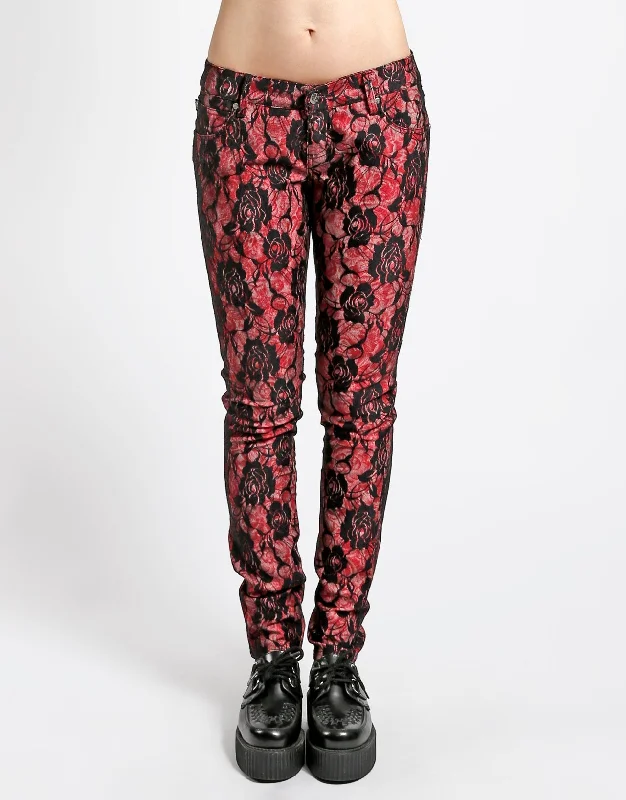 Comfy Chic Rose Lace Pants