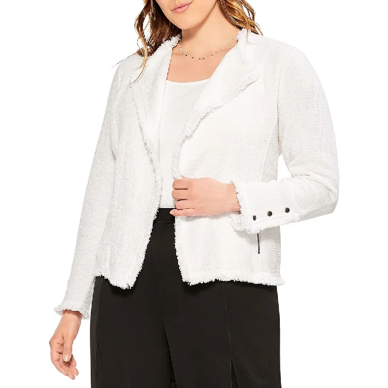 Basic Comfort Nic + Zoe Womens Knit Long Sleeves Open-Front Blazer