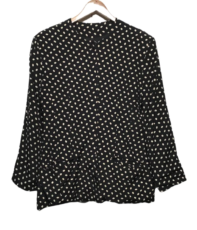 Timeless Comfort Polka Dot Blouse/ Jacket (Size M)